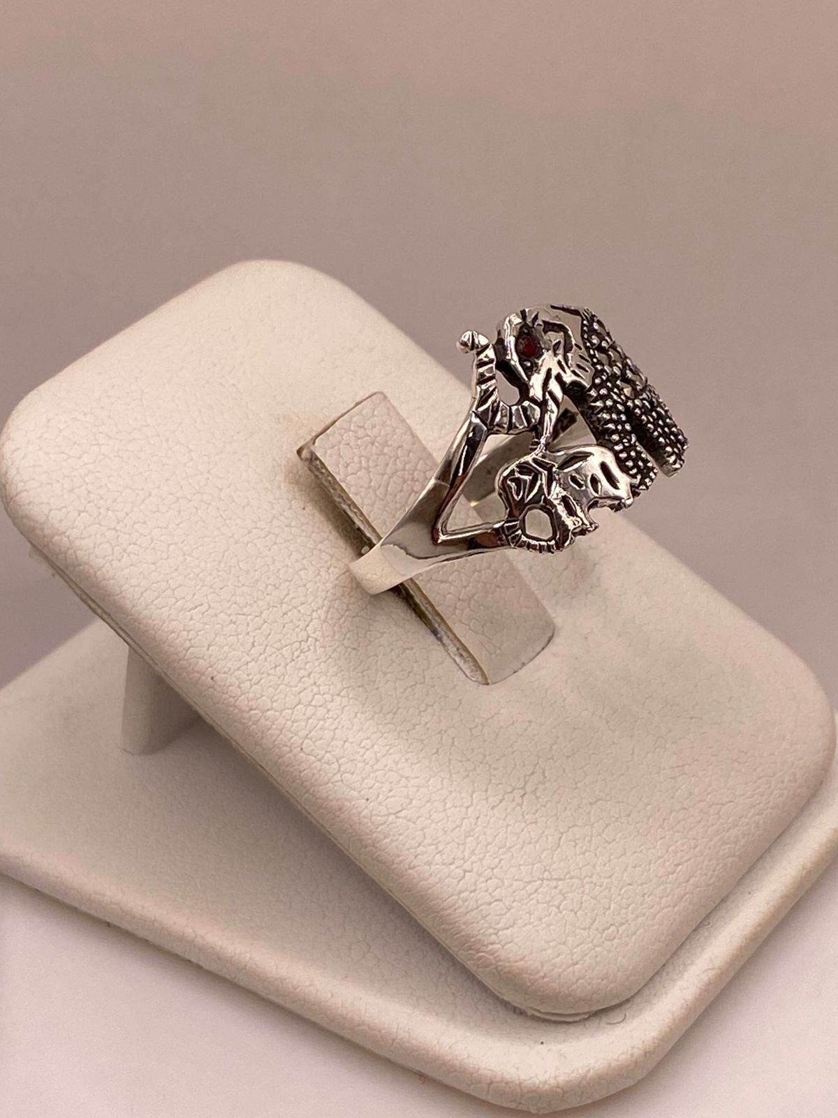 🐘 ANILLO ELEFANTE CON MARQUESITAS Y ZIRCONIA EN PLATA LEY 925