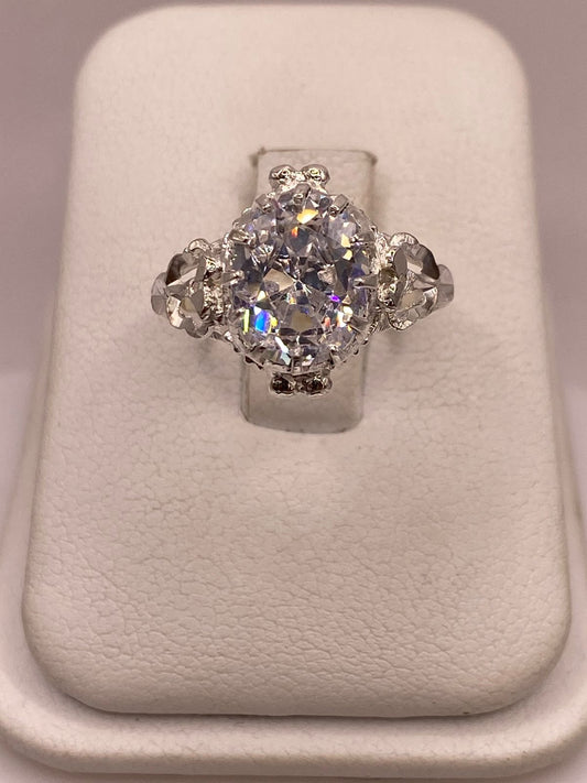 ANILLO ESTILO PRINCESA EN PLATA LEY 925 CON ZIRCONIA 💍👑