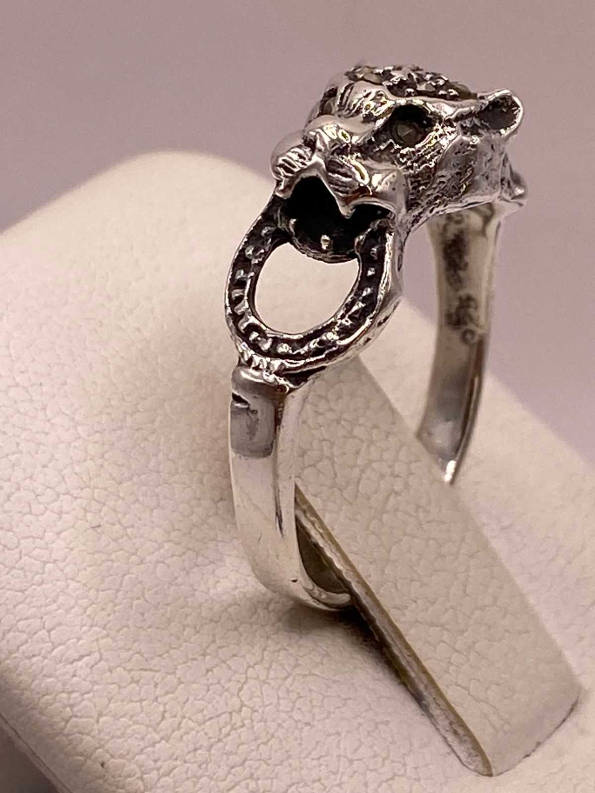 🐆 Anillo Felino Vintage con Marquesitas en Plata Ley 925