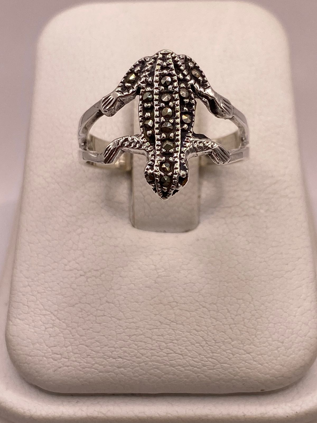Anillo Lagartija Vintage con Marquesitas en Plata Ley 925