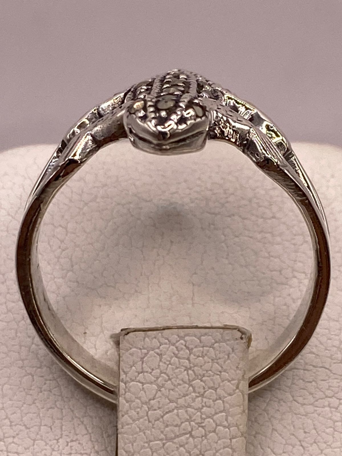 Anillo Lagartija Vintage con Marquesitas en Plata Ley 925