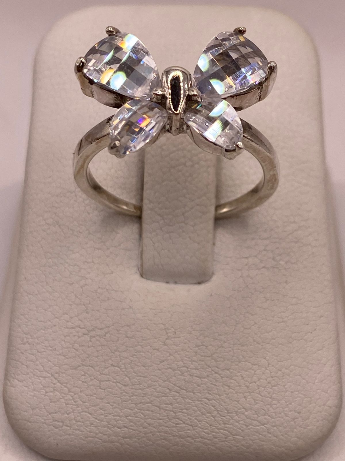 Anillo Mariposa Brillante con Zirconias en Plata Ley 925