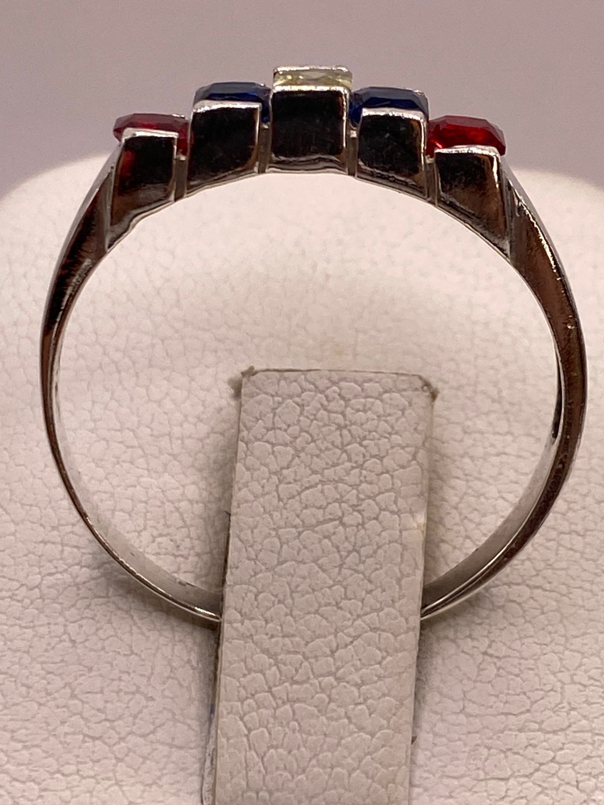 Anillo Multicolor con Zirconias en Plata Ley 925