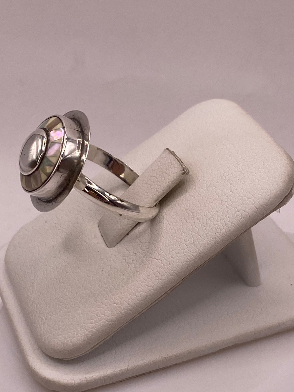 ANILLO DE PLATA LEY 925 CON NÁCAR NATURAL