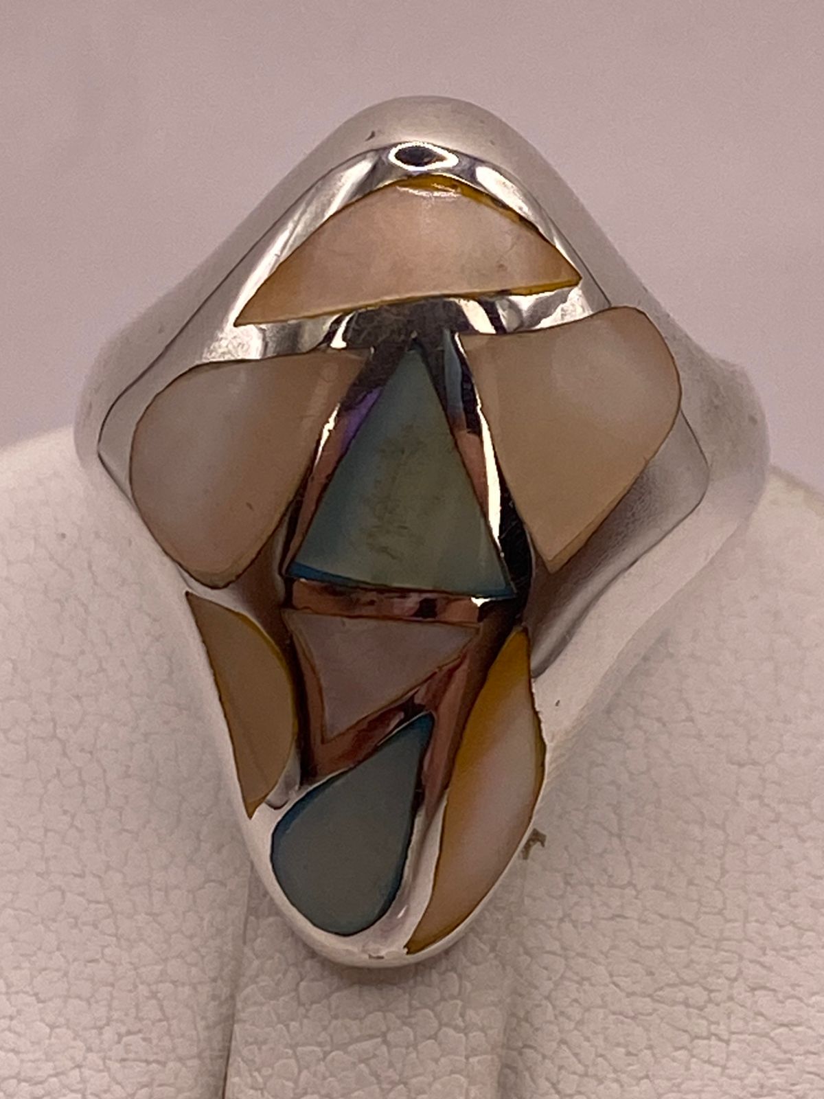 ANILLO DE PLATA LEY 925 CON NÁCAR NATURAL