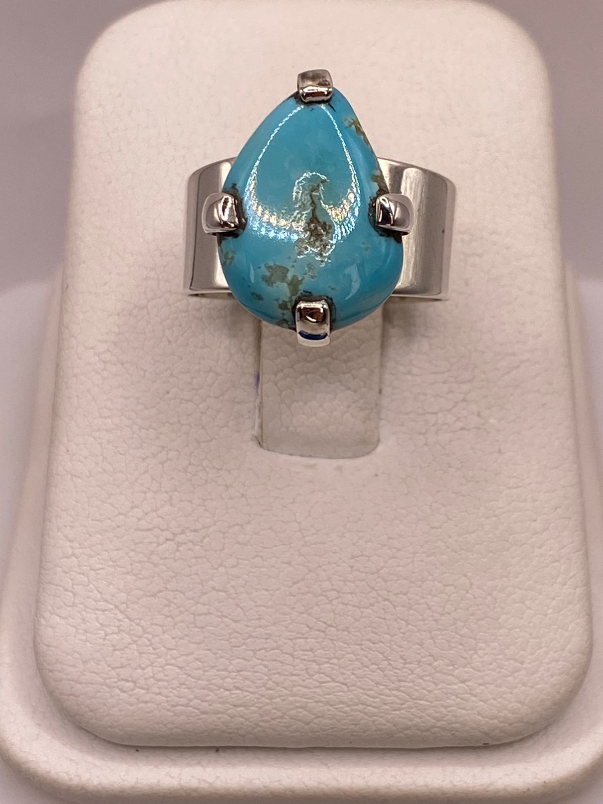 ANILLO DE PLATA LEY 925 CON TURQUESA NATURAL