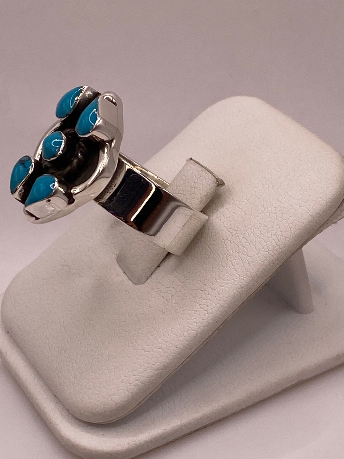 ANILLO DE PLATA LEY 925 CON TURQUESA NATURAL