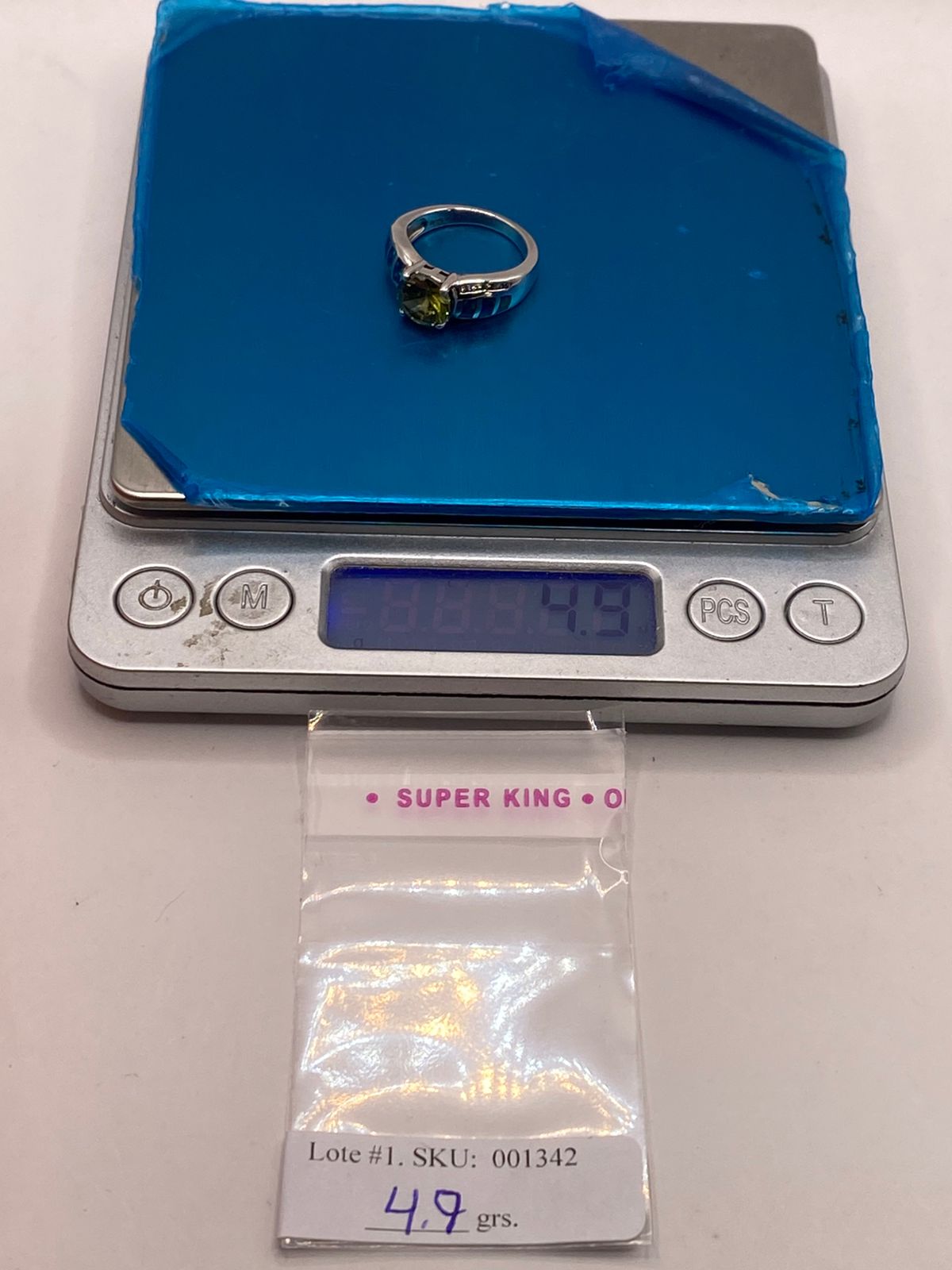 ANILLO DE PLATA LEY 925 CON ZIRCONIA VERDE OLIVO, ÓPALO DE FUEGO Y ZIRCONIAS