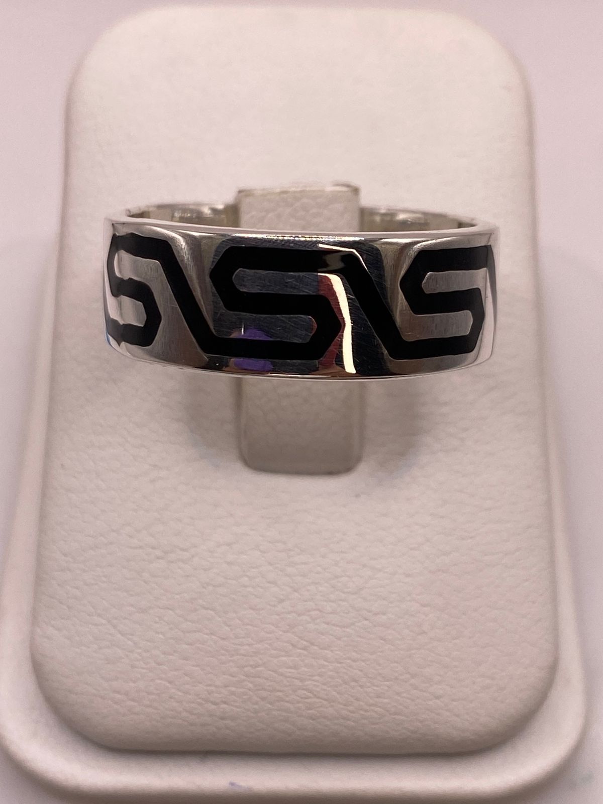 Anillo de Plata .925 con Greca Prehispánica