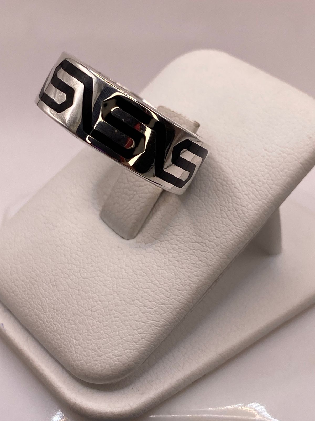 Anillo de Plata .925 con Greca Prehispánica