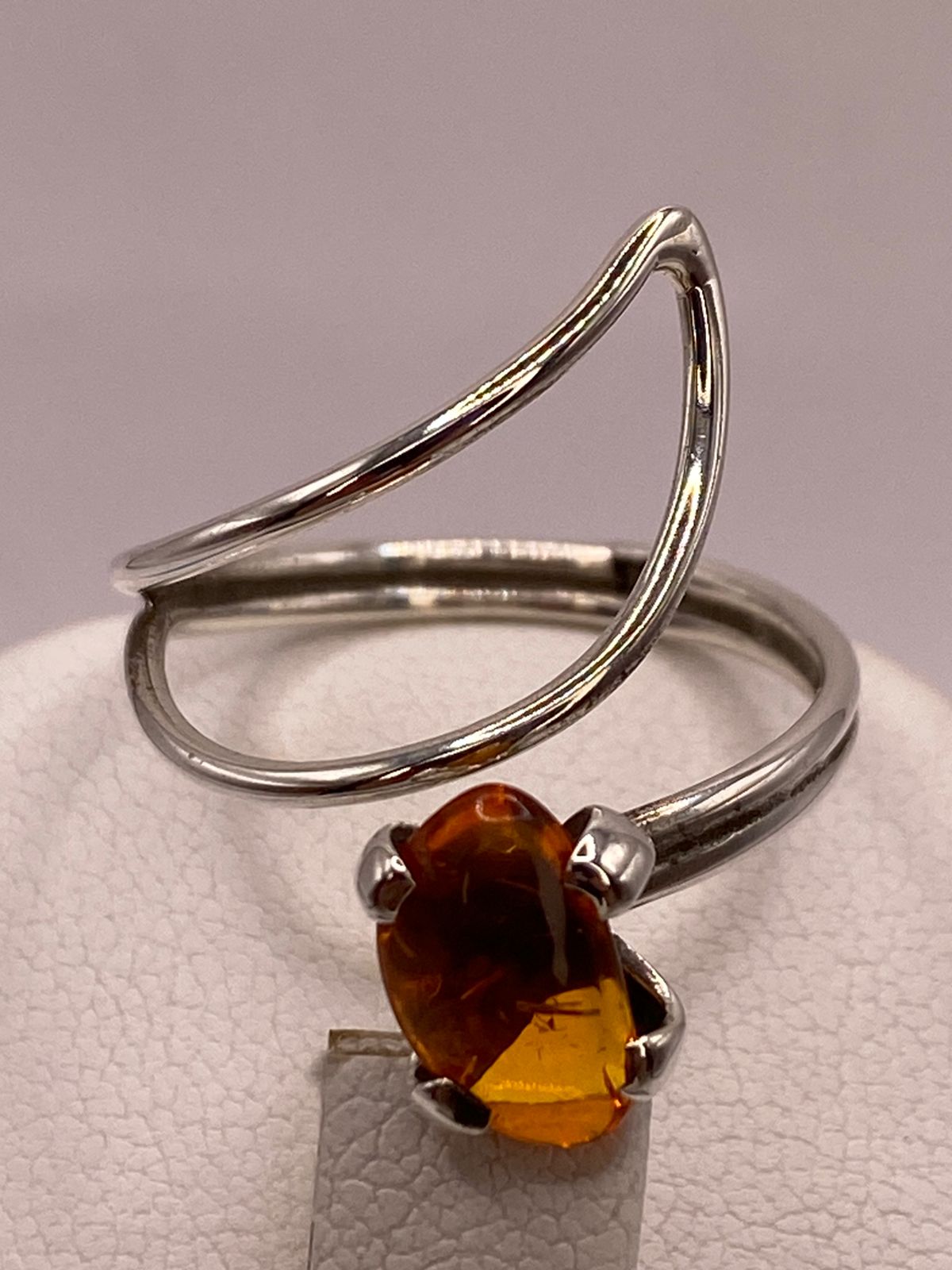 ANILLO DE PLATA 925 CON PIEDRA ÁMBAR