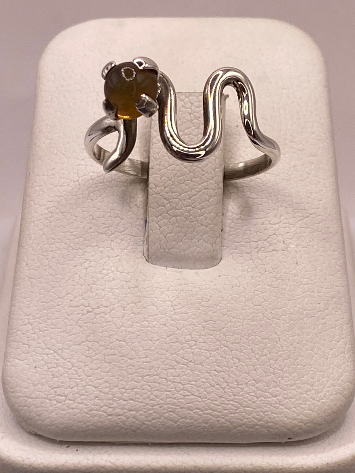 ANILLO DE PLATA 925 CON PIEDRA  ÁMBAR