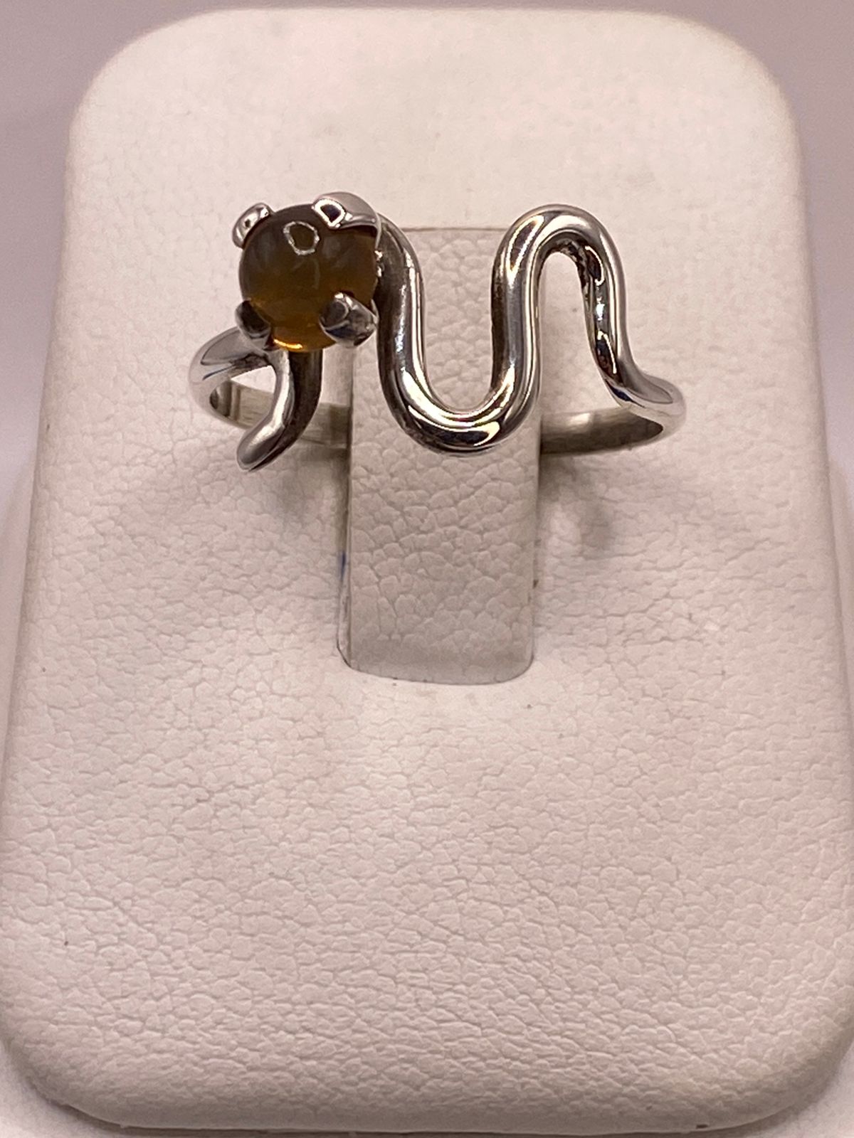 ANILLO DE PLATA 925 CON PIEDRA  ÁMBAR