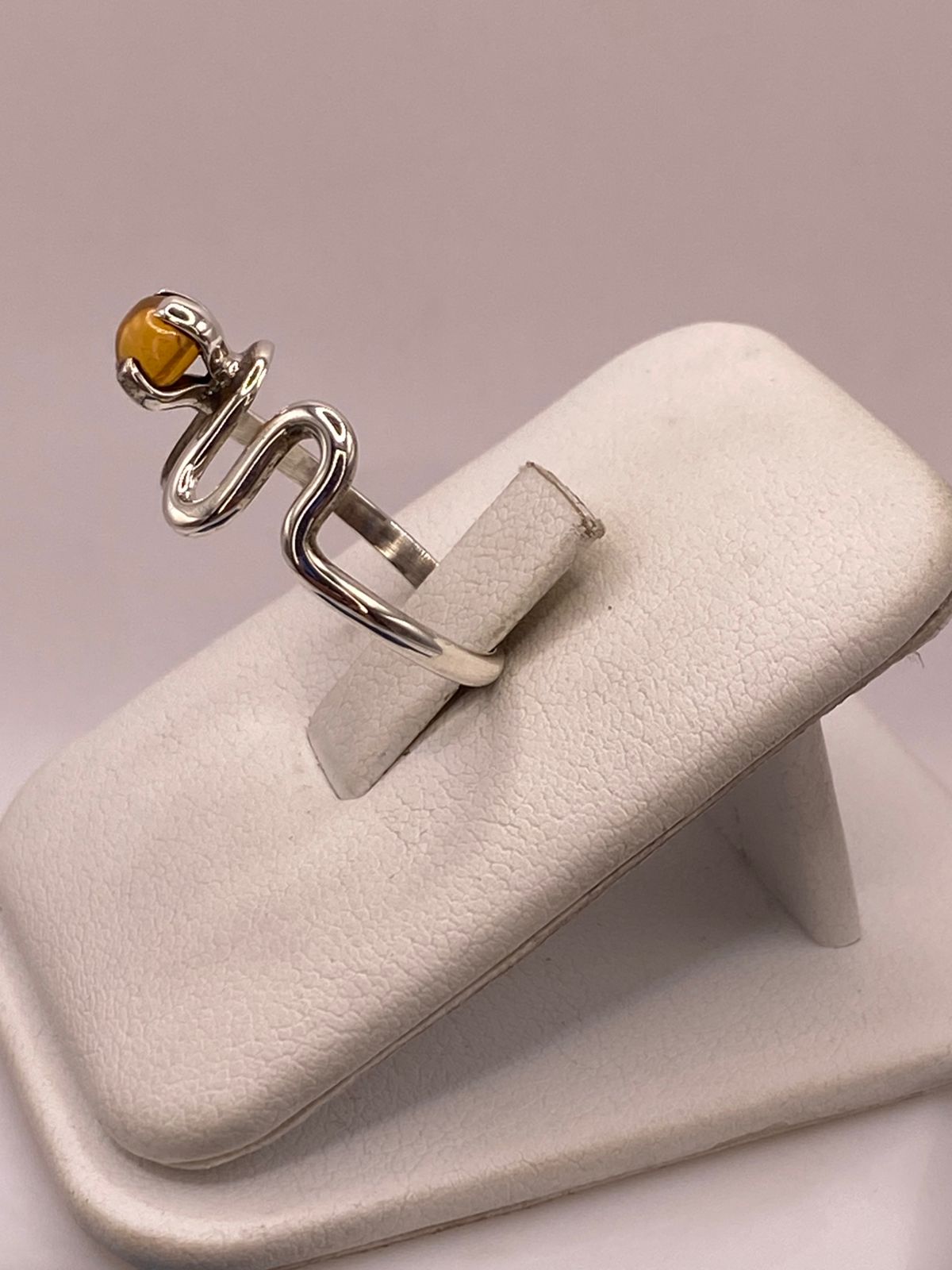 ANILLO DE PLATA 925 CON PIEDRA  ÁMBAR