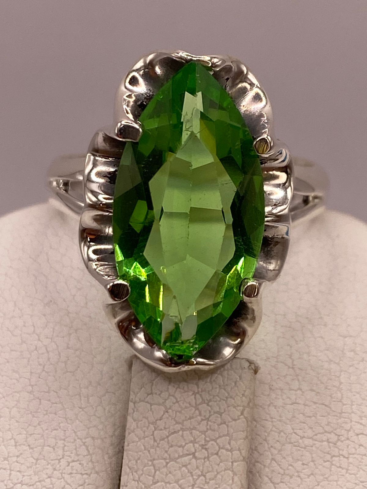 Anillo de Plata 925 con Zirconia Verde