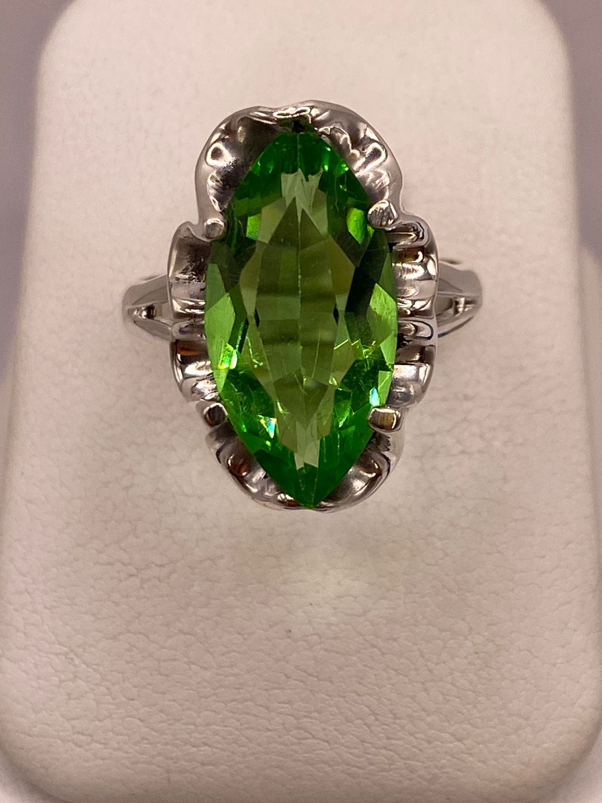 Anillo de Plata 925 con Zirconia Verde