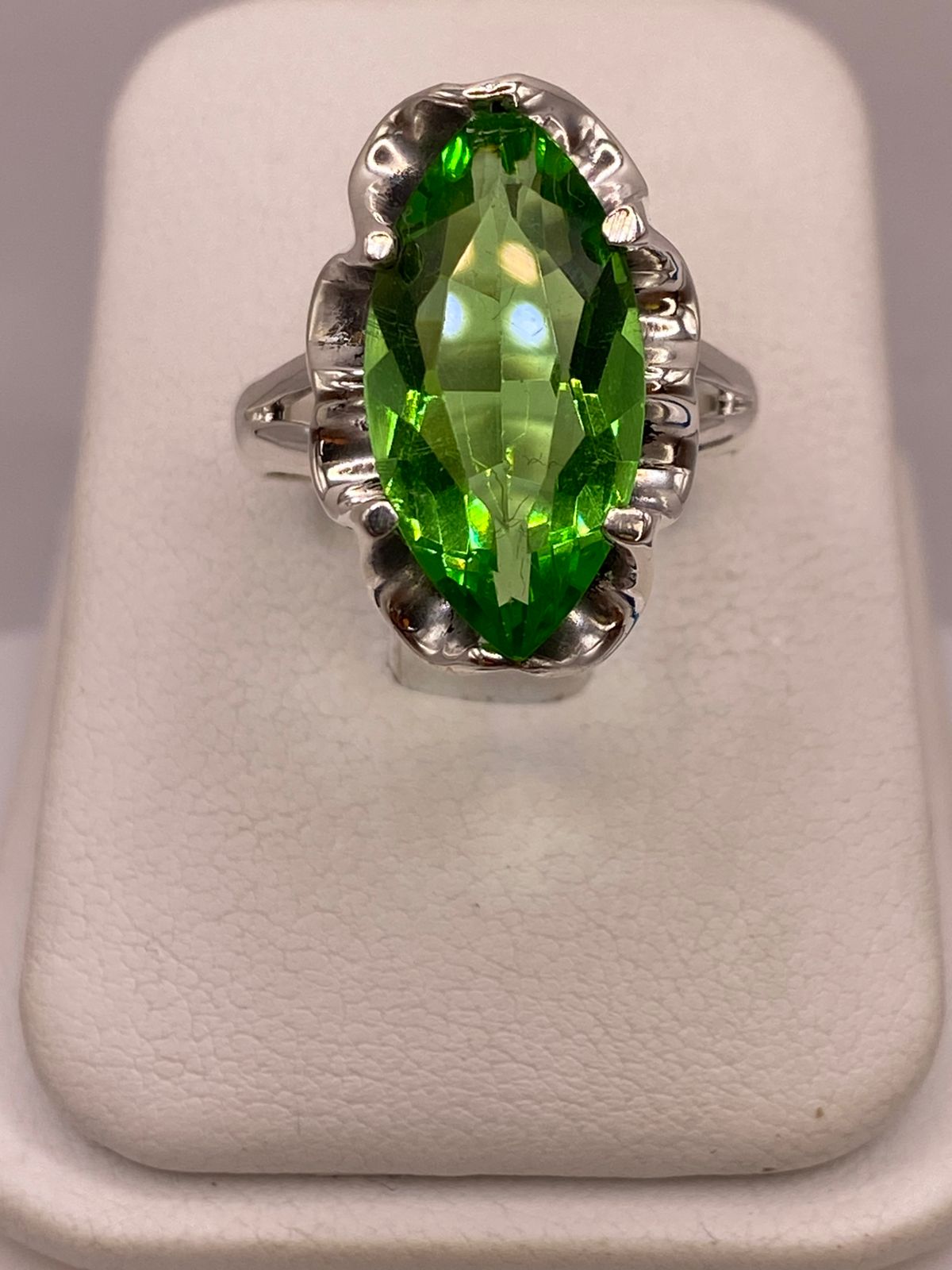 Anillo de Plata 925 con Zirconia Verde