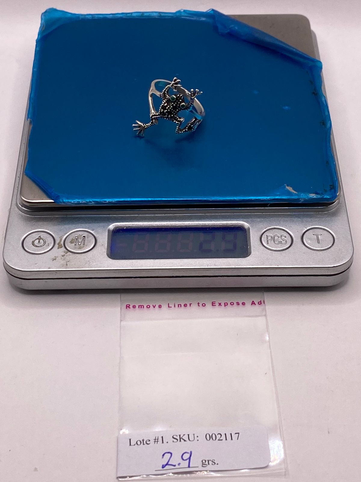 Anillo Sapo Artesanal con Marquesitas en Plata Ley 925