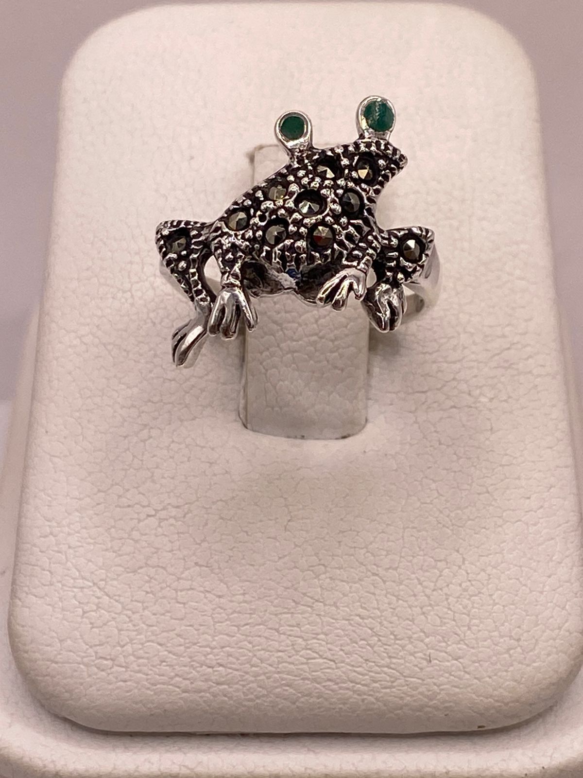 Anillo Sapo Vintage con Marquesitas en Plata Ley 925