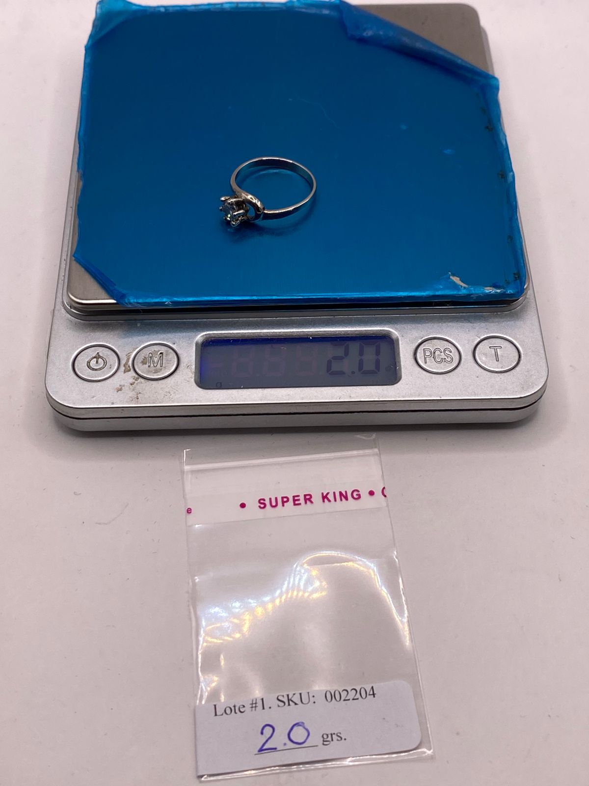 Anillo Solitario de Zirconia Blanca en Plata Ley 925