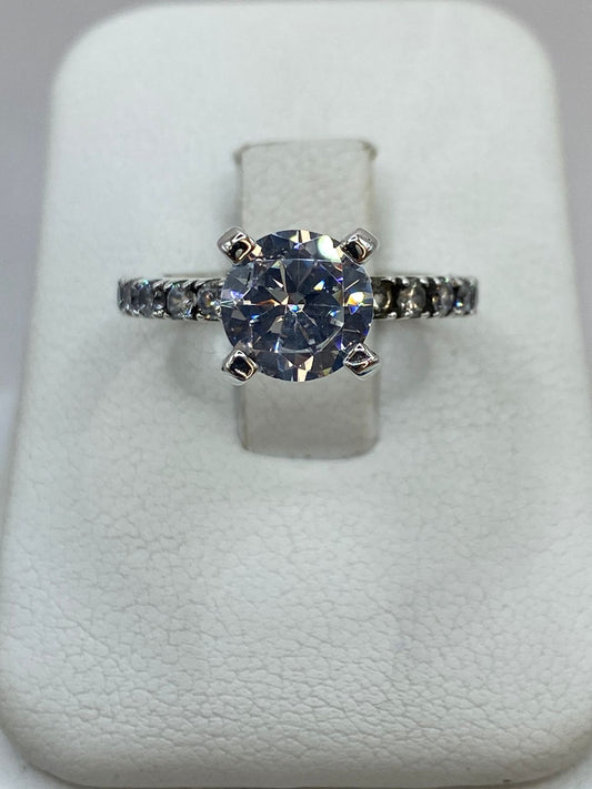 Anillo Solitario con Zirconia en Plata 925