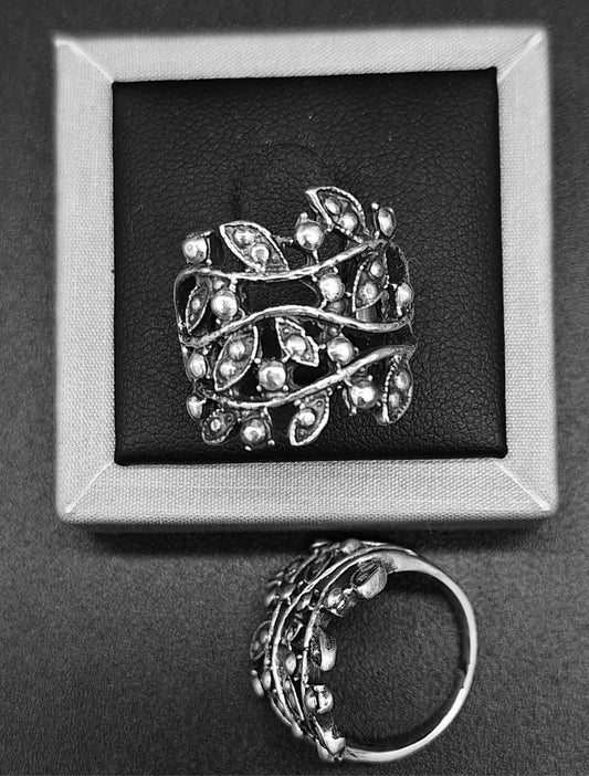 ANILLO PLATA LEY 925,  RAMIFICADO