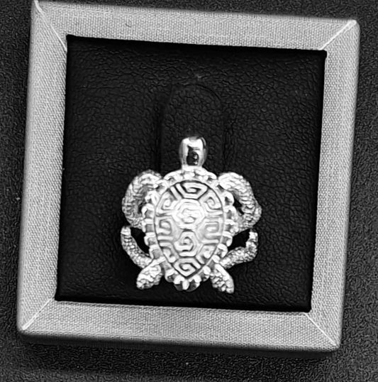 ANILLO PLATA LEY 950, TORTUGA