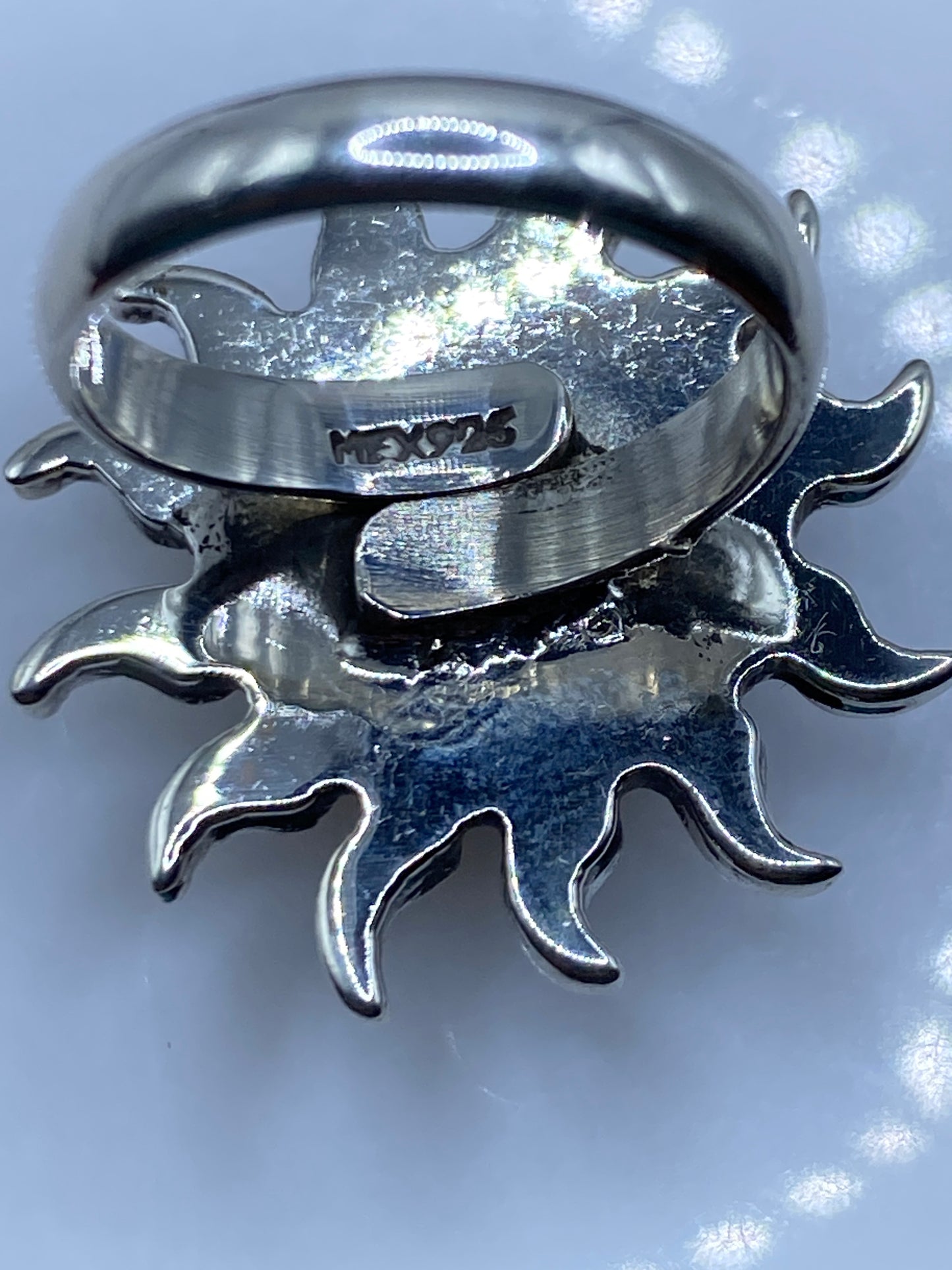 Anillo de Plata Ónix Negro Ajustable — Diseño Étnico Taxco — foto 5