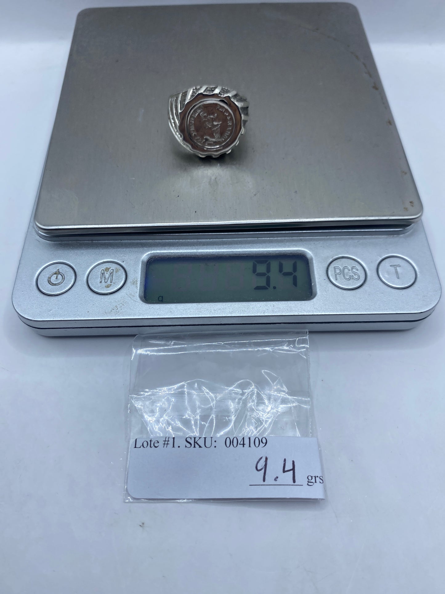 Anillo de Plata Sello Moneda Romana — Vintage Autoridad — foto 6