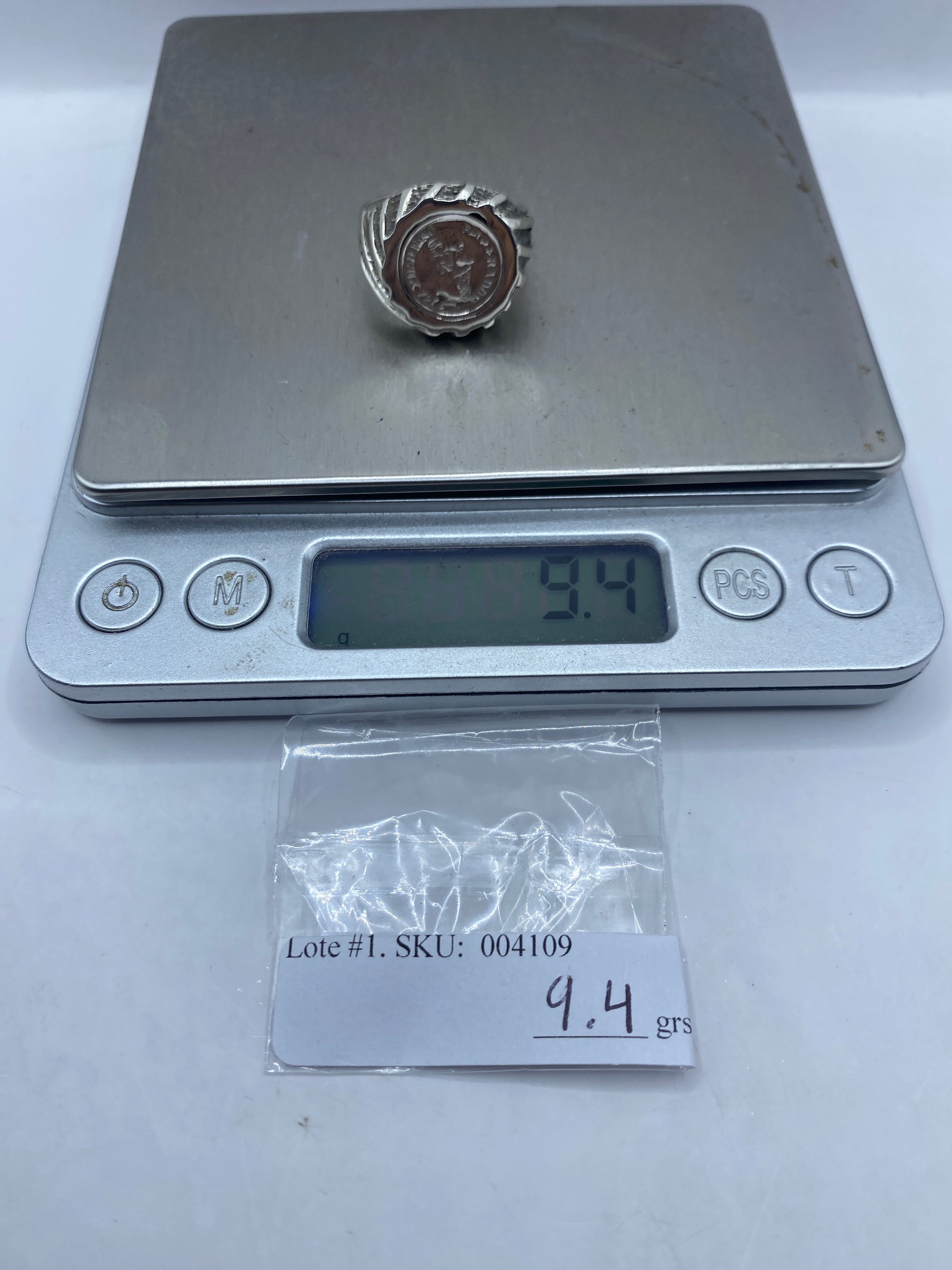 Anillo de Plata Sello Moneda Romana — Vintage Autoridad — foto 6