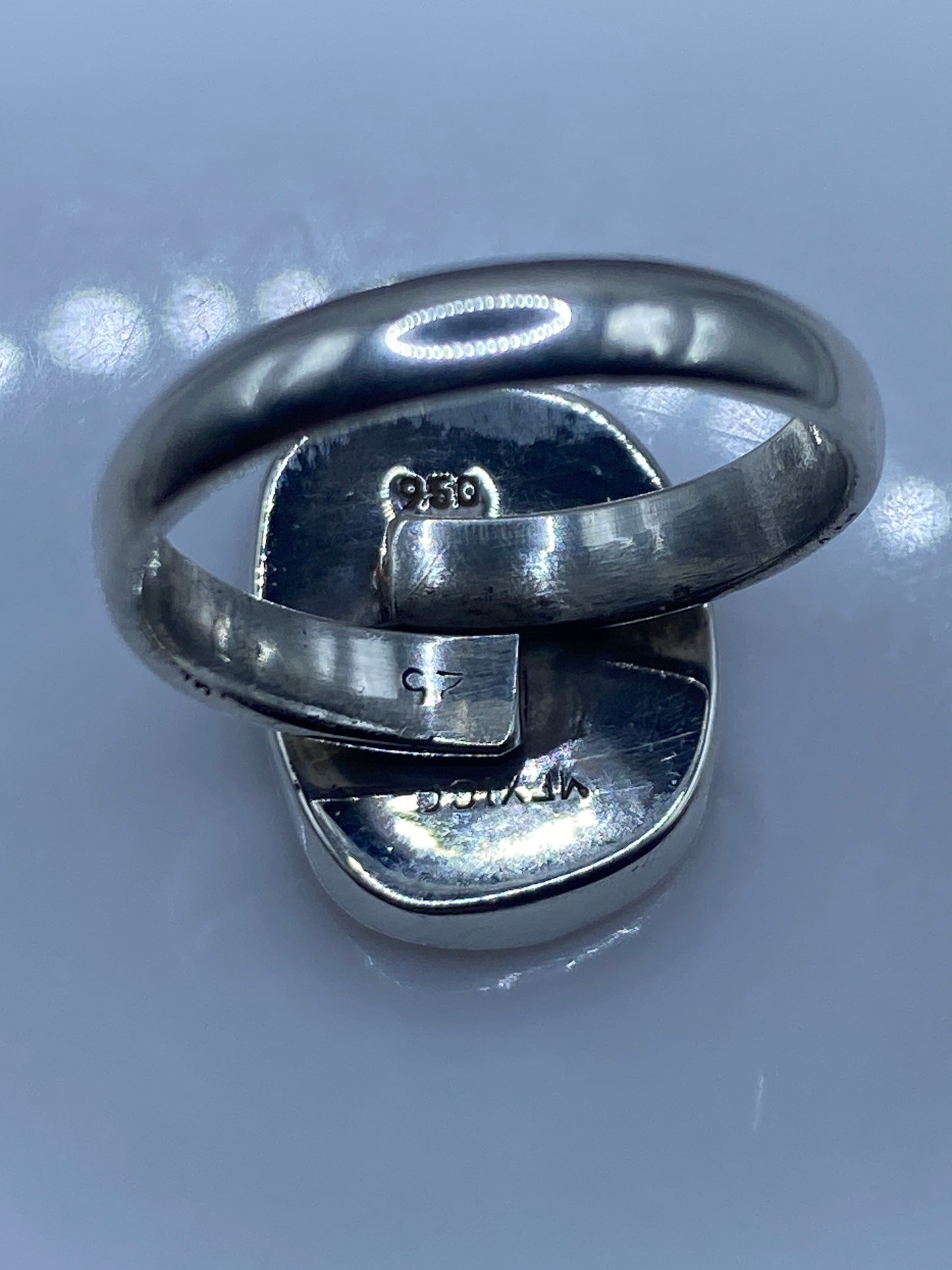 Anillo de Plata Ópalo de Fuego Multicolor Ajustable — foto 5