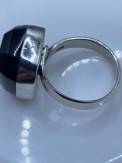 Anillo de Plata Ónix Negro Geométrico — Ajustable — foto 5
