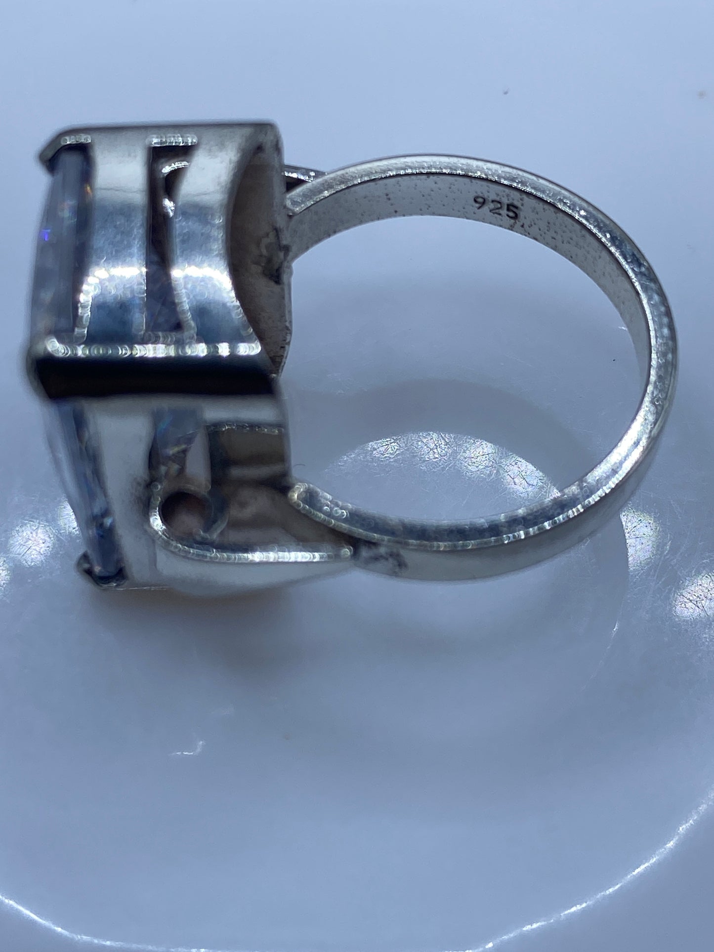 Anillo Solitario Plata .925 Circonia Cristalina — Coctel — foto 5
