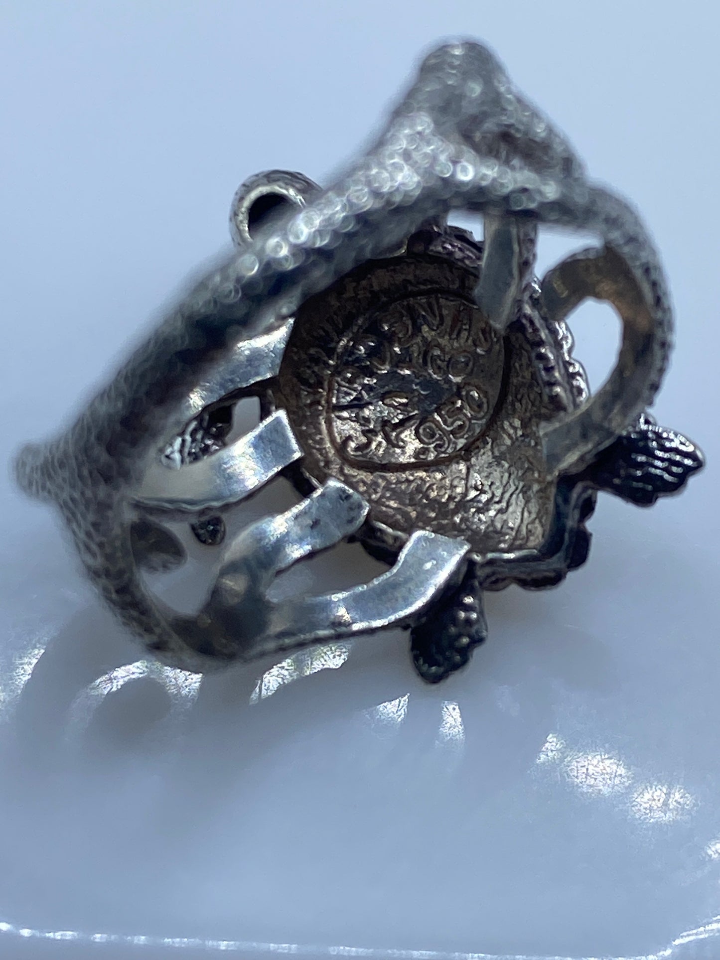 Anillo Tortuga de Plata .950 — Texturizado Artesanal — foto 5