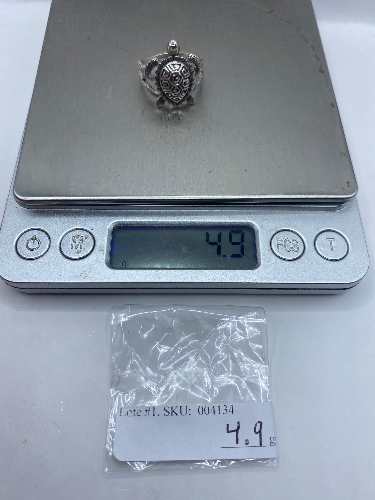 Anillo Tortuga Prehispánica Plata .950 — Diseño Taxco — foto 6