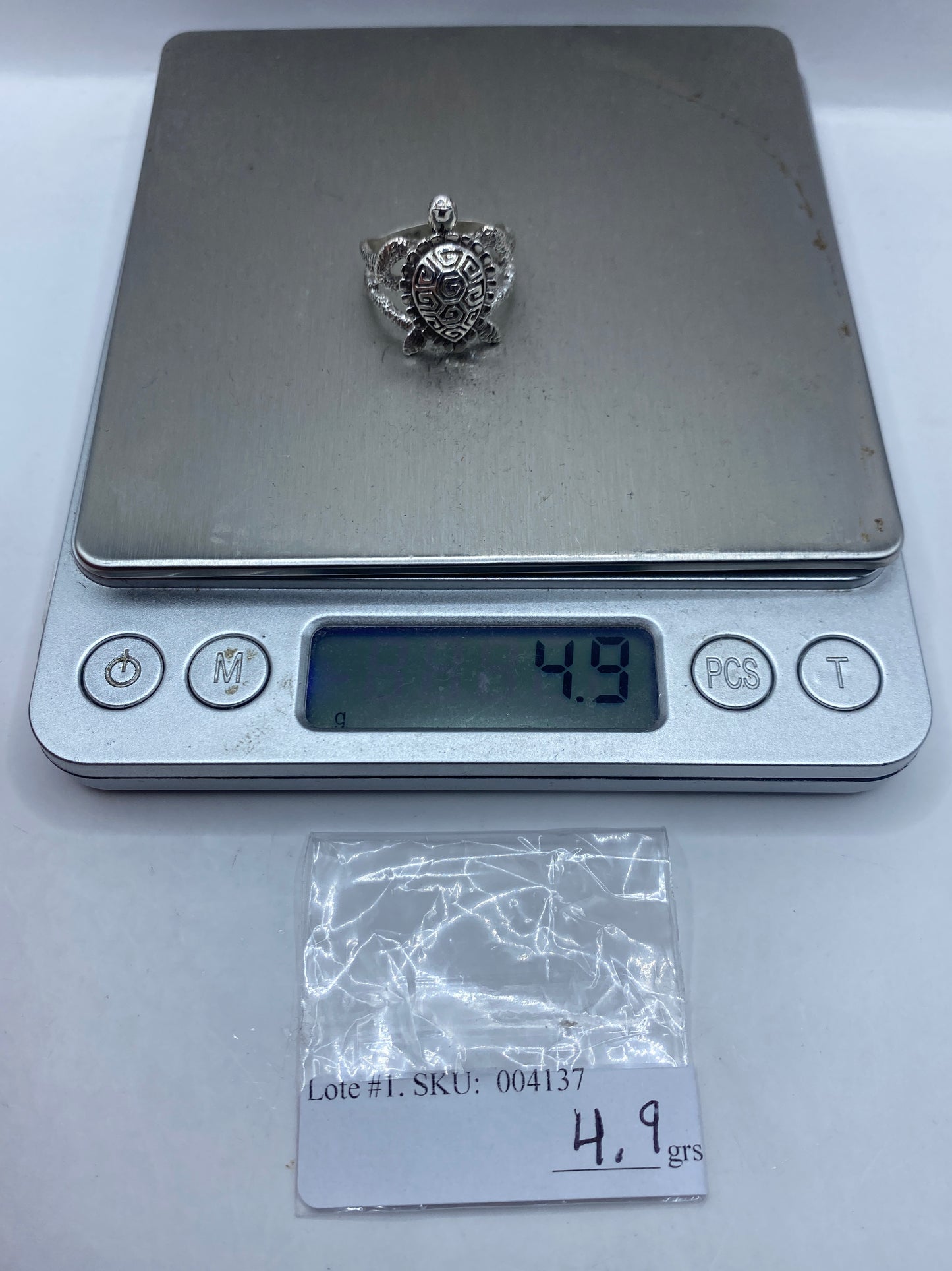 Anillo Plata .950 Tortuga Sagrada — Diseño Prehispánico — foto 6