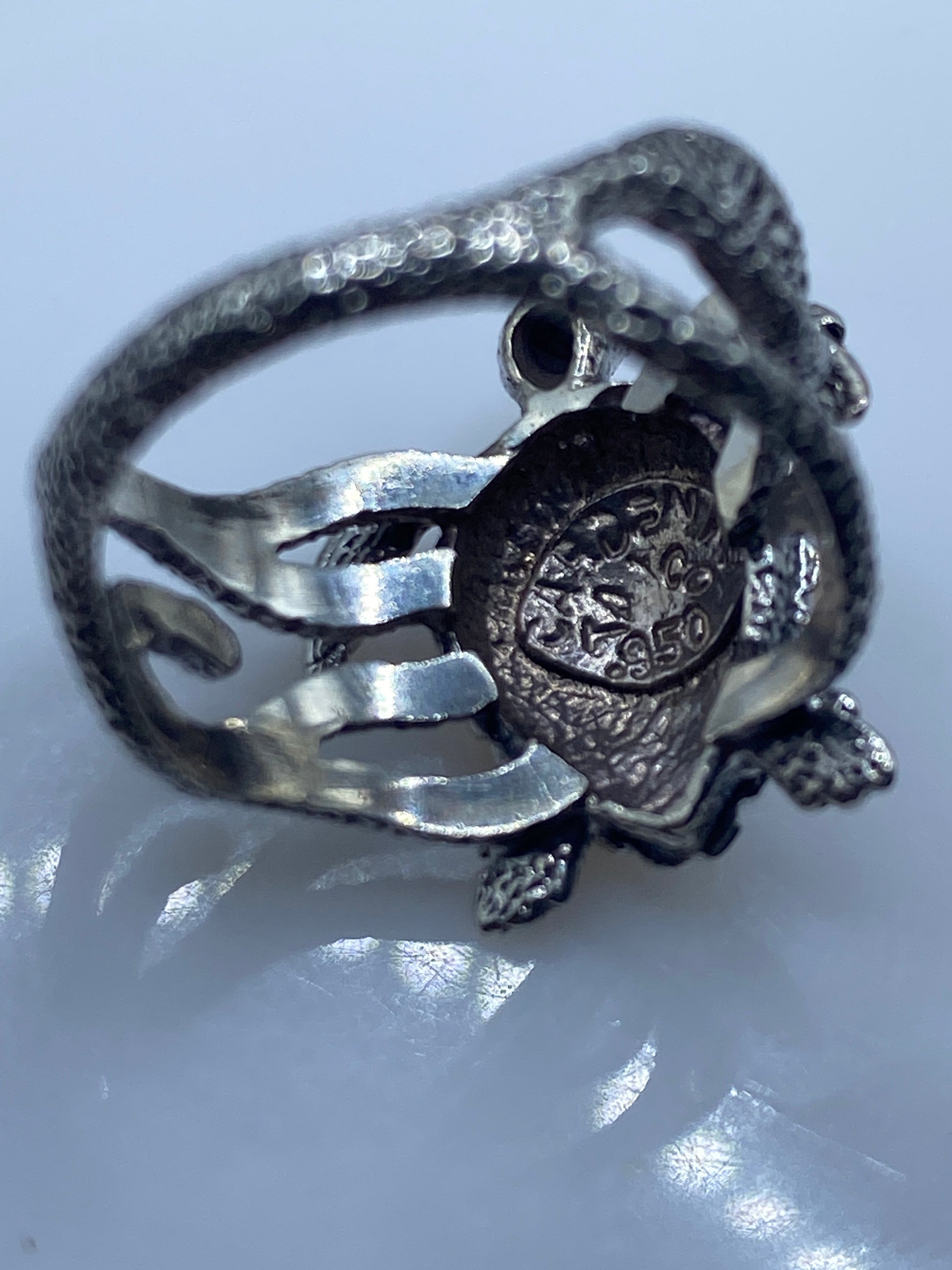 Anillo de Plata Tortuga Tallada — Étnico Taxco .950 — foto 5