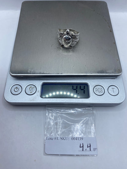Anillo de Plata Tortuga Marina Texturizada — .950 Artesanal — foto 6
