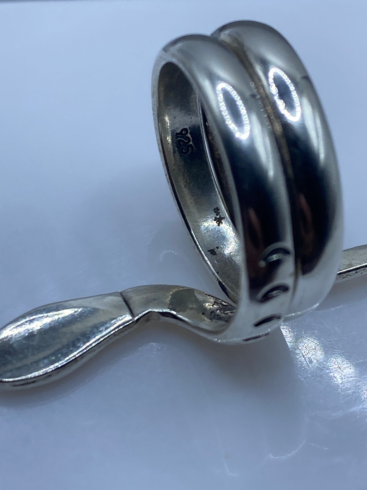 Anillo Serpiente de Plata .925 con Ónix Negro — Solitario Escultórico — foto 5