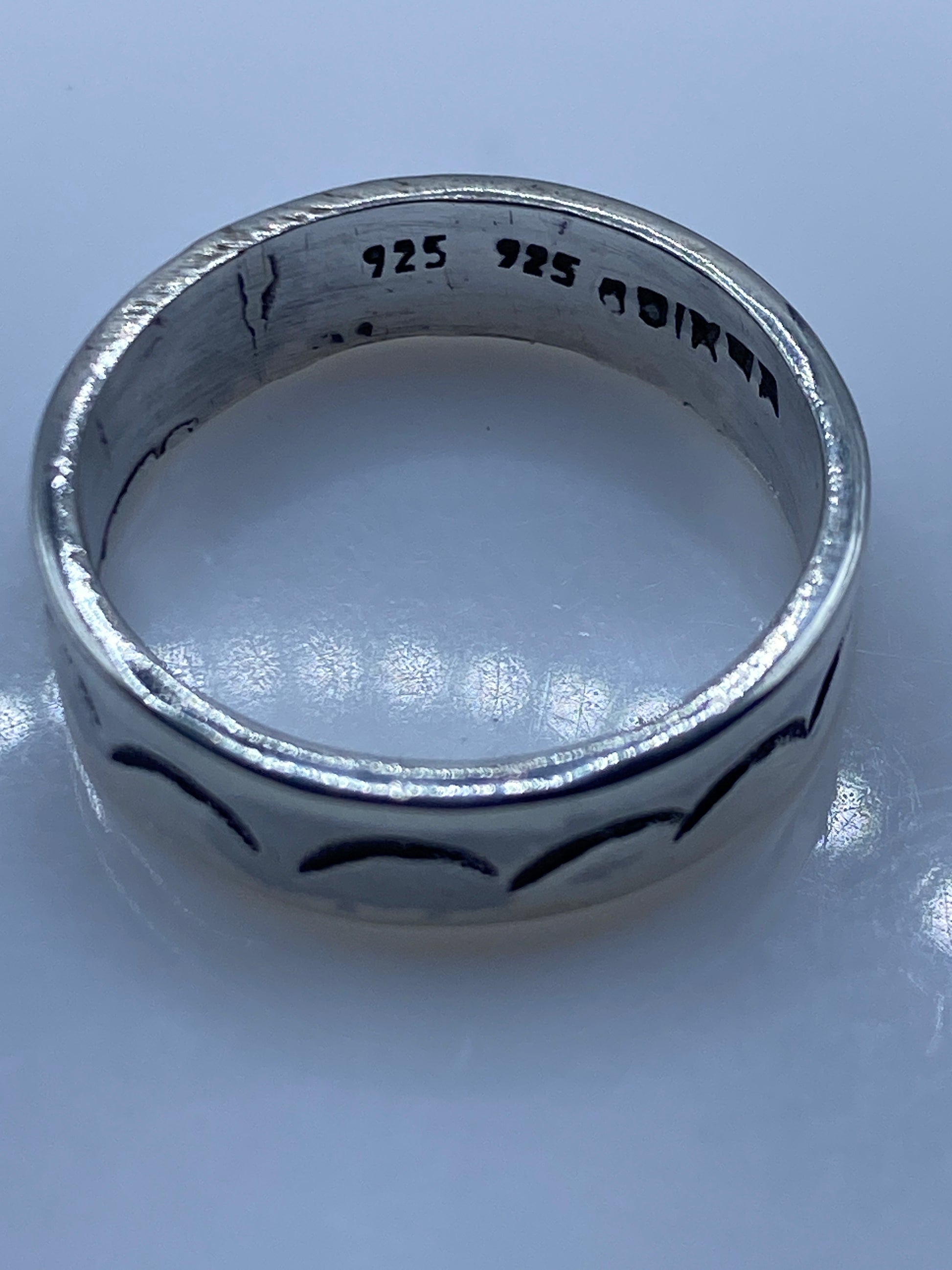 Anillo de Plata Ondas Grabadas — Sello Unisex Taxco — foto 5