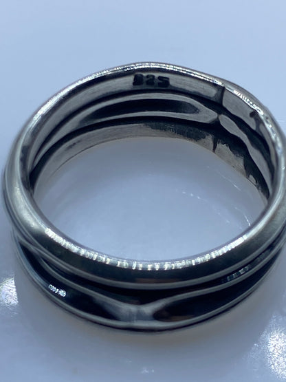 Anillo de Plata Bandas Superpuestas — Moderno Minimalista — foto 5