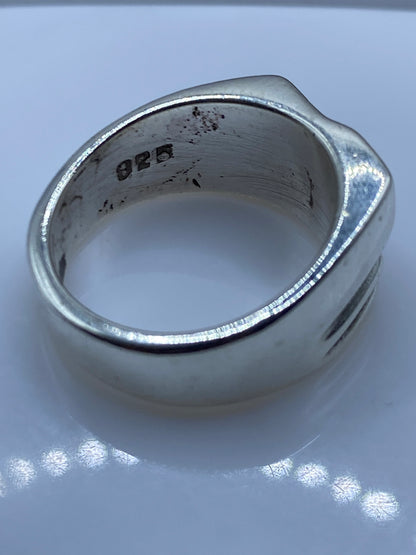 Anillo de Plata Sello Escalonado — Geométrico Macizo — foto 5