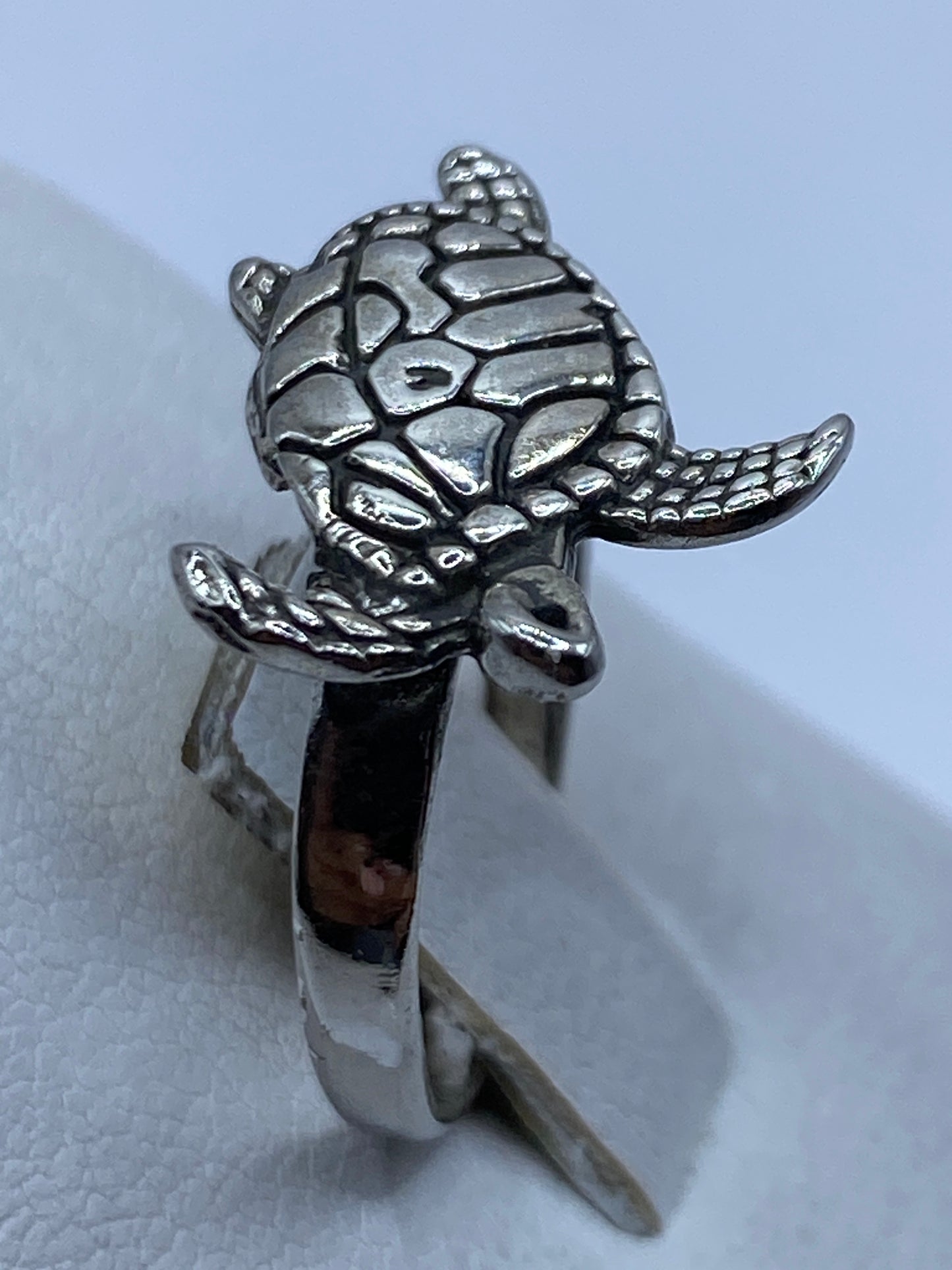 Detalle del caparazón artesanal de la tortuga marina en plata de Taxco