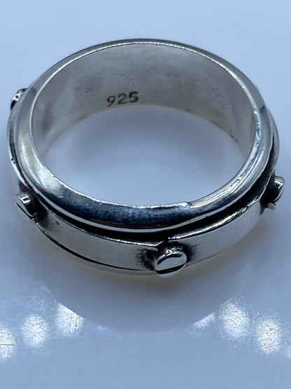 Anillo de Plata Banda Ancha Pulida — Sello Minimalista — foto 5
