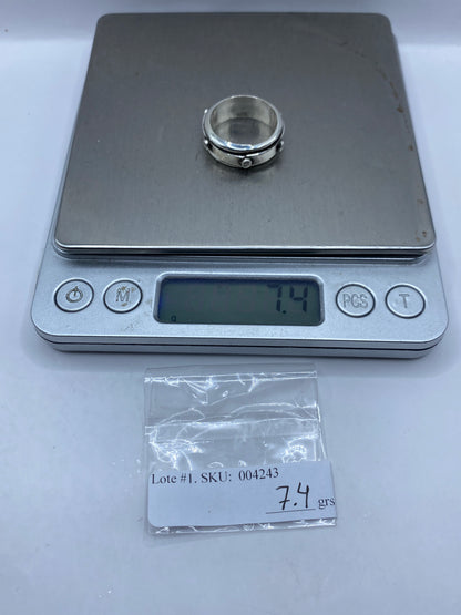 Anillo de Plata Banda Ancha Pulida — Sello Minimalista — foto 6
