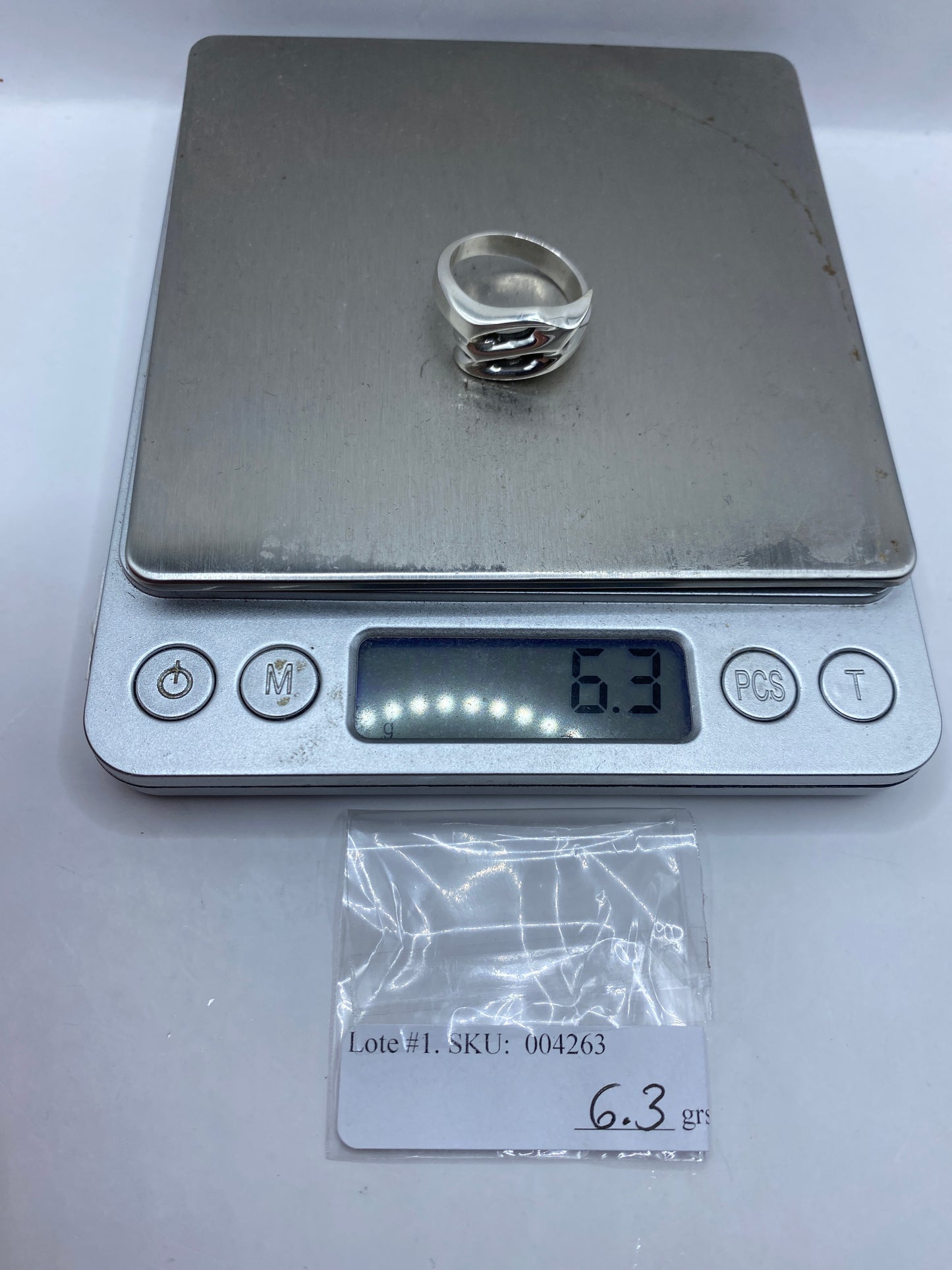 Anillo de Plata Maciza con Volumen Arquitectónico — Solitario — foto 6