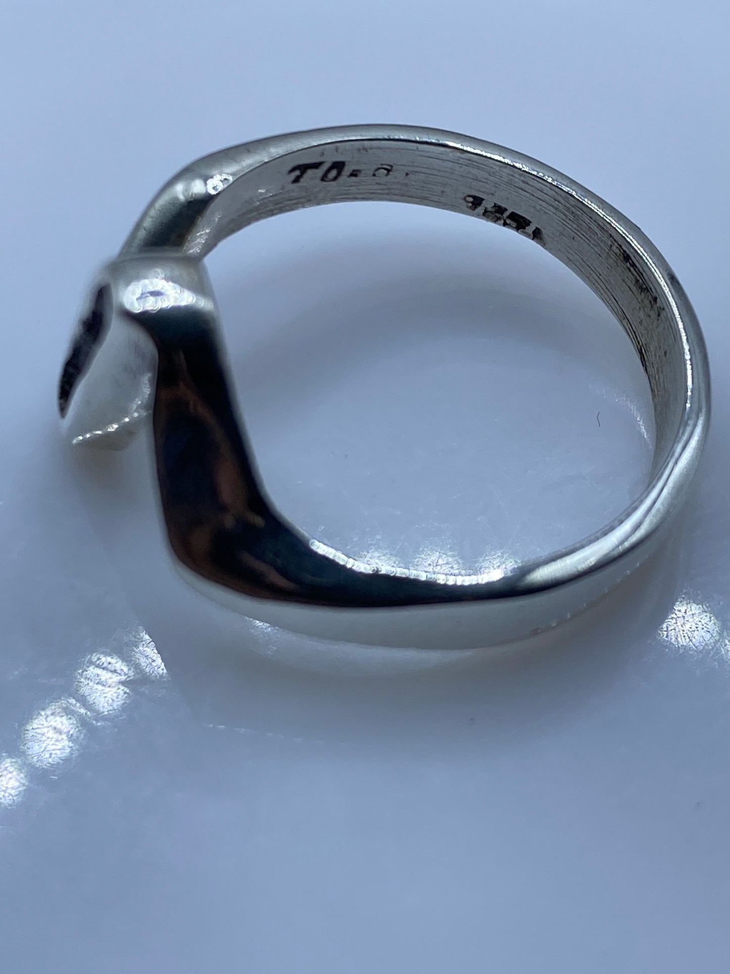 Anillo de Plata V Minimalista — Diseño Moderno Taxco — foto 5