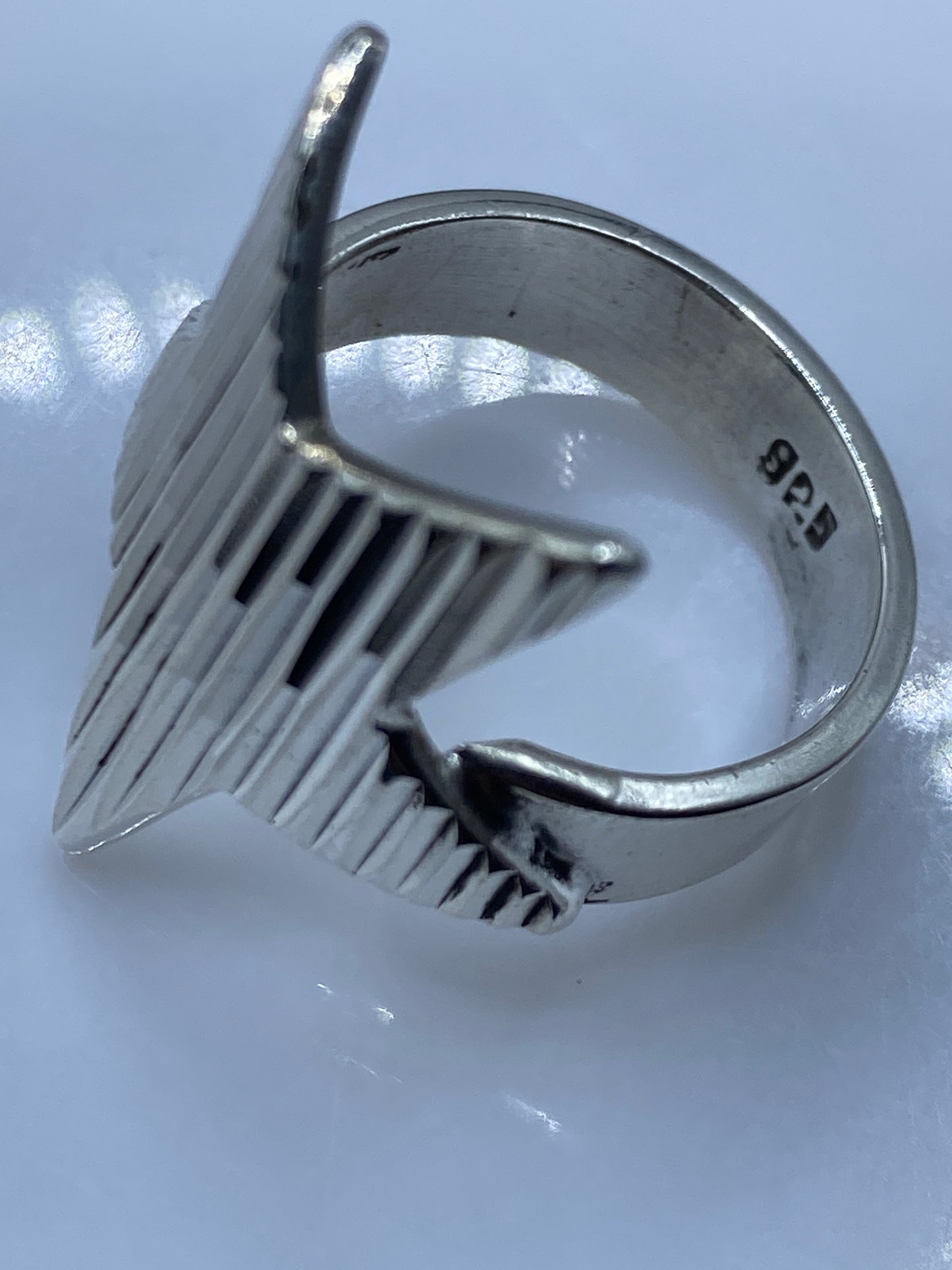 Anillo Estrella de Plata .925 — Banda Geométrica — foto 5