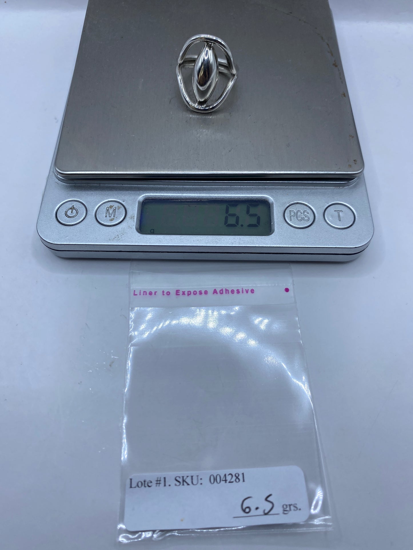 Anillo de Plata Pura Ovalado Minimalista — Uso Diario — foto 6
