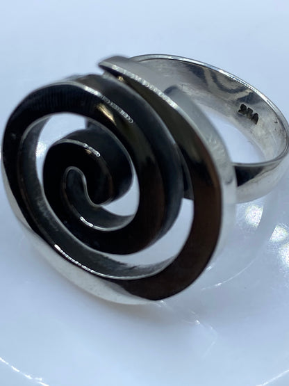 Anillo Giratorio de Plata .925 Ajustable — Espiral Taxco — foto 5